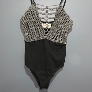 Cleobella Lace Front Crochet Bodysuit